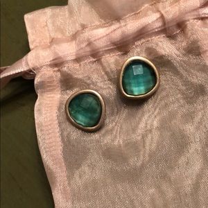 Green Stud Earrings